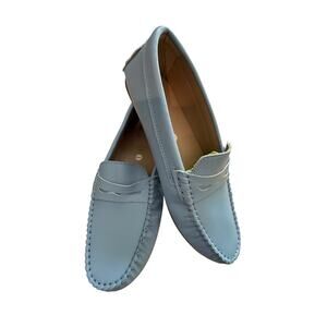 2/$30 NEW Emerald Label Light Blue Women Loafers Slip‎ On 6.5 US Leather